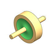 50Ω karakteristisk impedans - enkeltkjerne flat rund spiss